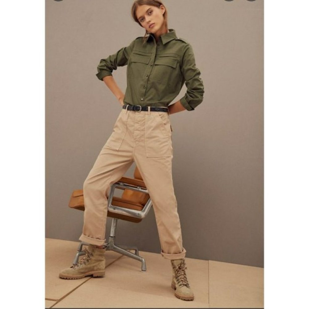 Ba&sh Arco Cotton-Twill Straight-Leg Pants